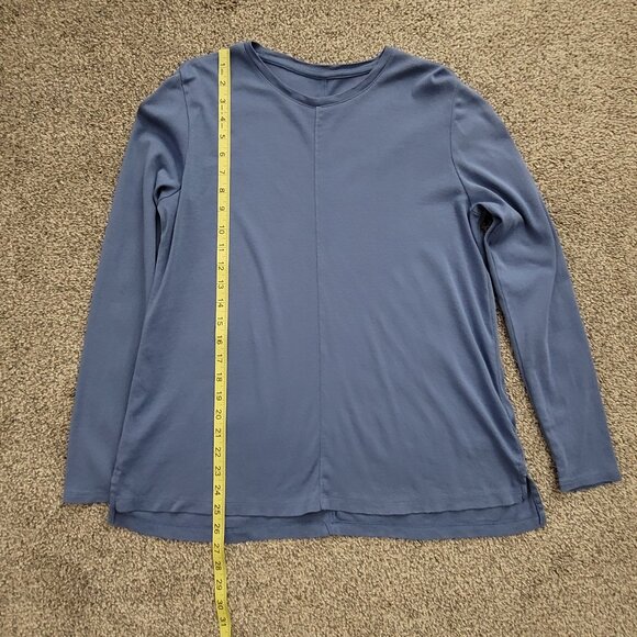 Ladies J.Jill Blue Pima Crew Next  High Low Tee , Size Medium - Picture 7 of 12